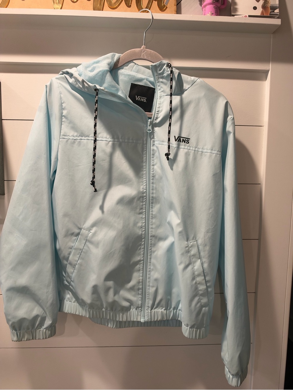 Vans light Blue Hooded Windbreaker Jacket